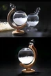 Барометр Штормгласс RESTEQ большой глобус, капля Storm Glass на стеклянной подставке, декоративный и метеорологический прибор для - изображение 7
