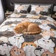 Простынь на резинке Бязь Meow Family 180*190 высота 25 см - изображение 2
