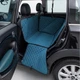 Автогамак для собак Comfort Mini Blue на 1/2 заднего сиденья, непромокаемый, прочный, со съёмными бортиками, автомобильный чехол для перевозки собаки в авто, цвет морская волна, SKU 005215, Your Stylish Hunter - изображение 2