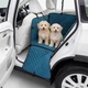 Автогамак для собак Comfort Mini Blue на 1/2 заднего сиденья, непромокаемый, прочный, со съёмными бортиками, автомобильный чехол для перевозки собаки в авто, цвет морская волна, SKU 005215, Your Stylish Hunter - изображение 9