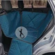 Автогамак для собак Comfort Mini Blue на 1/2 заднего сиденья, непромокаемый, прочный, со съёмными бортиками, автомобильный чехол для перевозки собаки в авто, цвет морская волна, SKU 005215, Your Stylish Hunter - изображение 8