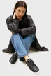 Жіночі шкіряні кеди TOMMY HILFIGER CASUAL CUPSOLE 39 чорний FW0FW08689 - изображение 2