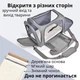 Сумка переноска для кота кошки собаки до 12 кг с окошком и ремешком на плечо серая 52x33x33 см (002380) - изображение 6