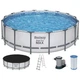 Каркасный бассейн Bestway 5612Z 19480 л 488х122 см с картриджным фильтром, лестницей и тентом (LN7- BW 5612Z) - изображение 1