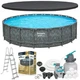 Каркасный бассейн Bestway 561JZ 40377 л 671x132 см песочный насос-фильтр/наполнитель для фильтра/лестница/тент (LN7-BW 561JZ) - изображение 2