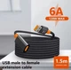 USB подовжувач (150см) 3.0/2.0 6А 120W нейлон - зображення 3
