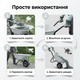 Тачка будівельна Dozer 90/170л одноколісна корито для будови дачі сипучих матеріалів до 180кг оцинкована - зображення 8