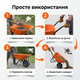 Тачка будівельна Dozer 90/170л корито 88×60×25см для будмайданчика сипучих матеріалів до 200кг оцинковане - зображення 8