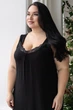 Ночная рубашка длинная XXL+ Нч1230 Чорный, 3XL - изображение 3