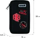 Пенал школьный Kite Break the Rules 2 отделения 20x12x4.5 см Черный (K26-623-4) - изображение 4