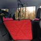 Автогамак для собак Comfort Mini Red, непромокаемый, прочный, автомобильная подстилка, автомобильный чехол для перевозки собаки, гамак на 1/2 заднего сиденья, цвет красный с черным, SKU 004388, Your Stylish Hunter - изображение 8