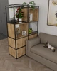 Стелаж двосторонній в стилі лофт EcoLoft Брістон DSP-1437-1 Дуб Аппалачі - зображення 1