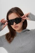 Жіночі Стильні Сонцезахисні Поляризаційні Окуляри Visor Black (8056309) - изображение 2