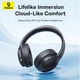 Беспроводные накладные наушники Baseus Bass BH1 Lite black A0203C00 с AI-шумоподавлением, до 80 часов автономной работы, Type-C, Черный - изображение 5