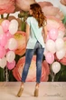 Жіноча футболка з мікромасла вільного крою Charm of Summer Seventeen XXL-3XL Ментоловий (2000000060996) - изображение 4