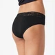 Трусики-хипстеры хлопковые с круживом для женщины Esmara LYCRA® 473572 S Черный - изображение 3