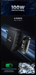 Быстрое зарядное устройство ASOMETECH GaN 100W QC4.0 PD3.0 3хTypeC+USB для iPhone, iPad, MacBook, Samsung, Xiaomi, Huawei, для ноутбуков (RCE-10001) - изображение 9