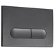 Панель змиву KOER KT-0608-07 240x160x10mm пластикова, кнопка закруглена (колір графіт) (KR6128) - изображение 4