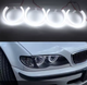 Ангельські очі BMW E46 білі для фар без лінз (2002-2005) - зображення 2