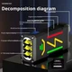 Ліхтар ручний YEMAO YM-G666Y 6P90, Li-Ion акумулятор, Power Bank, ЗП Type-C, чохол - зображення 2