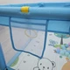Детский раскладной манеж Avko 120x120см Blue с ковриком и шариками - изображение 3