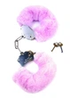 Наручники металеві в хутрі Furry Cuffs Purple, Пурпуровий, one size - изображение 1