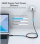 Кабель Choetech USB-C 4 G3 240W 8K 2 м (XCC-1042) - изображение 6