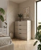 Совремённый комод в спальню, прихожую, детскую 1000×450×900 GYLKA RIVA, 4 ящика на телескопических направляющих полного выдвижения Кашемир - изображение 3