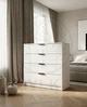 Совремённый комод в спальню, прихожую, детскую 1000×450×900 GYLKA RIVA, 4 ящика на телескопических направляющих полного выдвижения Белый - изображение 1