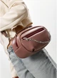Женская сумка бананка с декоративной цепочкой из экокожи SAMBAG Розовый (54690301017) - изображение 6