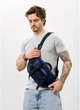 Велика чоловіча поясна сумка бананка Sambag DynamicDart синя(SB_FE1D84ACAD50) - зображення 9