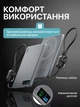 Магнитный ультратонкий павербанк LEXEGO 5000 мА·ч MagSafe Qi, беспроводная зарядка, PD 20W Type-C, внешний аккумулятор с TFT дисплеем Gray (HDL-5-GR) - изображение 4