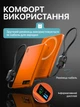Магнитный ультратонкий павербанк LEXEGO 5000 мА·ч MagSafe Qi, беспроводная зарядка, PD 20W Type-C, внешний аккумулятор с TFT дисплеем Orange (HDL-5-OR) - изображение 4