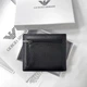 Мужской кошелек ARMANI натуральная кожа 11,5 × 9,5 см Черный (LUX1397) - изображение 5