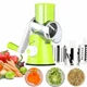 Овощерезка ручная мультислайсер Tabletop Drum Grater DL78 Терка для овощей и фруктов 3 насадки Зелёная (21804) - зображення 1
