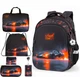 Школьный ортопедический рюкзак 6 в 1 для мальчика School Standard 38х30х18 см с Машиной для младших классов (SET 150-35) - изображение 1