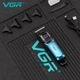 Тример VGR V-964, акумуляторний тример для бороди та вусів, 3 насадки, Li-Ion 600 mAh, 100 хв роботи, LED-дисплей, роторний двигун 6000–7000 об/хв, USB Type-C зарядка, компактний і легкий, для точного стрижки та окантовки - изображение 5