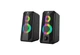 Компьютерные колонки Vinga SP-200 LED USB Black — акустика 2.0, мощность 6 Вт (2×3 Вт), AUX 3.5 мм, USB питание, LED подсветка - изображение 1