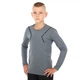 Рашгард дитячий футболка компресійна Zelart 510 розмір 26 (130-140см) Grey - зображення 2