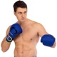Перчатки для бокса боксерские перчатки Hard Touch 7375 10 унций Blue-Yellow - изображение 7