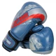 Перчатки боксерские кожаные на липучке Fistrage Fight Gear 7804 размер 10 унций Blue-Red - изображение 3
