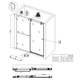 Двері в нішу Koer SR SD06-140x220-TR-01 прозоре скло Easy Clean 8мм, хром (KR5368) - зображення 2