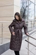 Демісезонний стьобаний плащ Mila Nova ПВ-399 54 шоколад - зображення 2