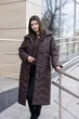 Демісезонний стьобаний плащ Mila Nova ПВ-399 54 шоколад - зображення 6