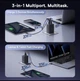 Сетевое зарядное устройство 100 Вт Baseus EnerFill FE11 GaN три порта 2 x USB-C + 1 x USB-A быстрая зарядка PD 3.0+QC 4.0 (P10182102123-00) Black - изображение 3