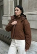 Женская куртка стаф коричневая замшевая элегантная Staff sli brown L (387449) - изображение 1