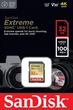 Карта памяти SanDisk SD 32GB C10 UHS-I U3 R100/W60MB/s Extreme V30 (SDSDXVT-032G-GNCIN) - изображение 2