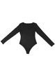 Женский боди с длинным рукавом и слипами 12026 Elegance and Comfort (2018-48-01) Черный 48 No Brand (XL) - изображение 8