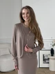 Кофта в рубчик бежевая Merlini Артуа 110001122 размер 2XL/3XL - изображение 1