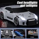 Машинка для дрифта на радіокеруванні Nissan GT-R S815 1:24 4WD з LED-підсвіткою (Сірий) - изображение 6